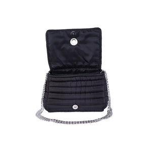 Andrea Black with two Straps (Chain Strap/ Black and White Adjustable Strap)
