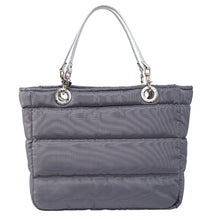 Básica Gray, Top Zipper, Shoulder Bag with Silver Strap