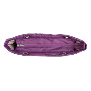 Básica Lavender, Top Zipper, Shoulder Bag with Silver Strap