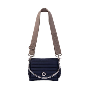 Andrea Navy Blue with two Straps (Chain Strap/ Beige Adjustable Strap)