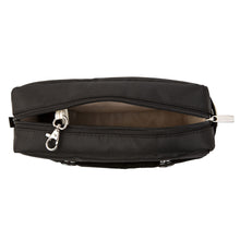 Laura Crossbody Black with Black and White Adjustable Strap