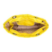 Básica Yellow, Top Zipper, Shoulder Bag with Silver Strap