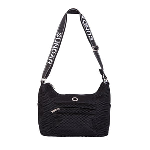 Martina Black with Black and White Adjustable Strap