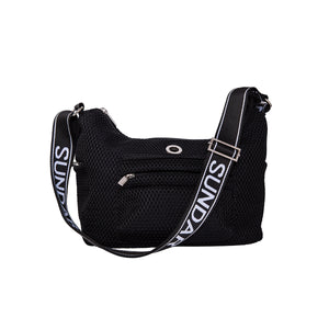Martina Black with Black and White Adjustable Strap